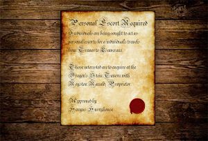 Escorts Required